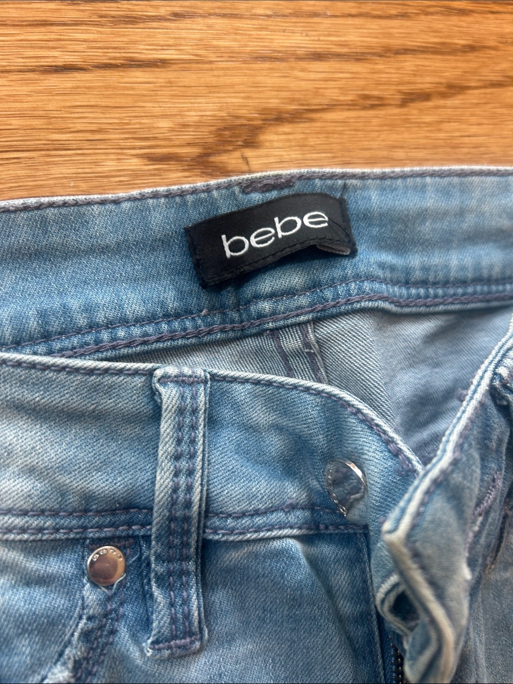 Bebe Silver Chain Jeans (See measurements) - Picture 6 of 12